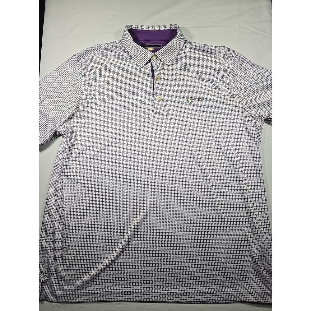 Greg Norman Play Dry Golf Polo XL Performance Shark Logo Men's